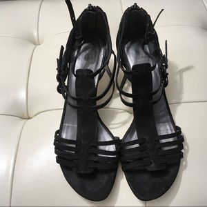 Stuart Weitzman Huarache Mid-Heel Gladiator Sandal